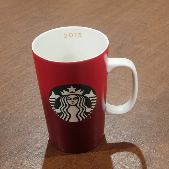 Starbucks 2015 Red Ombre Gradient Mermaid Ceramic Coffee Tea Mug Cup 16 oz - Picture 5 of 8